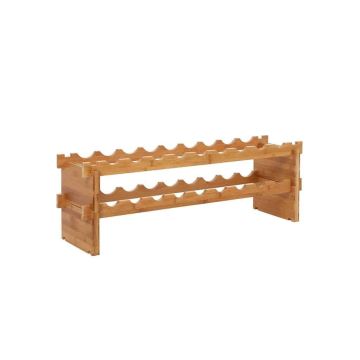 Wine bottle rack made of bamboo
