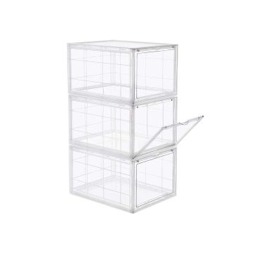 Stackable shoe box set of 3 pieces.