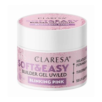 Żel budujący do paznokci Claresa Soft&Easy, różowy