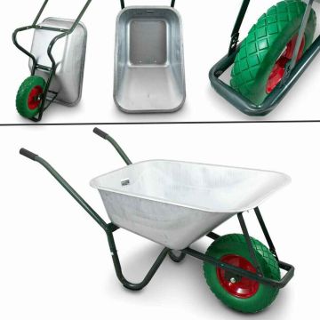 Taczka budowlana BITUXX, 100 l, 250 kg, 145 × 60 × 60 cm