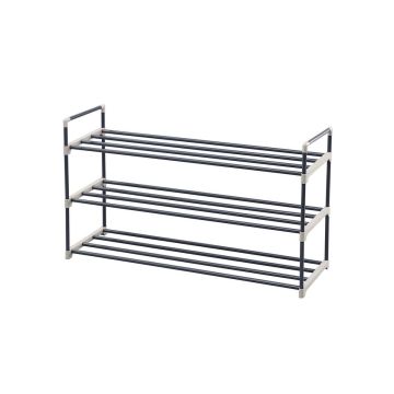 Metal shoe cabinet 2 compartments, gray