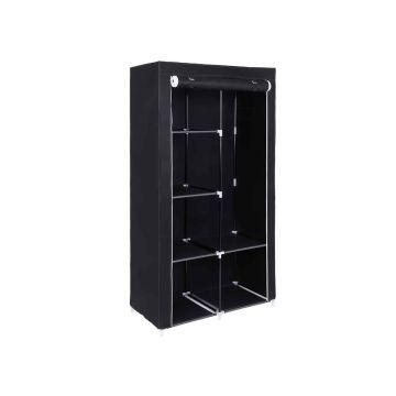 Fabric cabinet 88 x 45 x 170 cm., black