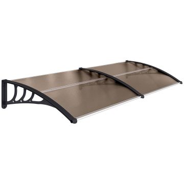 Canopy over the door Outsunny 75x195x23cm., black/brown