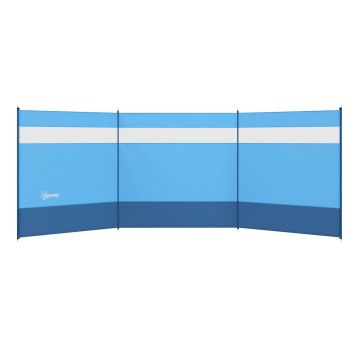 Parawan kempingowy 440x140cm, niebieski
