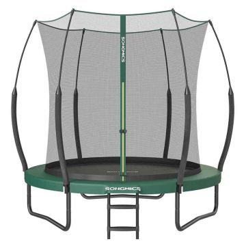Trampoline 244x239cm., black/dark green