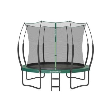 Trampoline 305x256cm., black/mint color