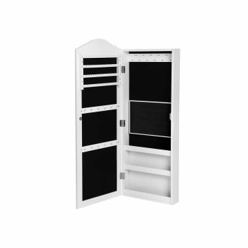 Hanging jewelry cabinet with mirror