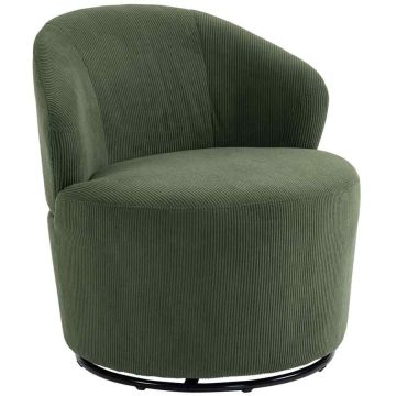 Fotel obrotowy 360°, zielony, 73,5 × 77 × 74,5 cm