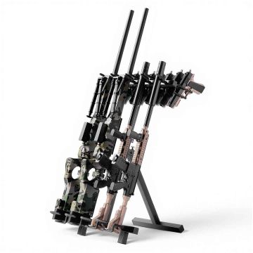 Stojak na broń składany VEVOR RF-SN-021, na 4 karabiny i 7 pistoletów, 46 × 24 × 17 cm