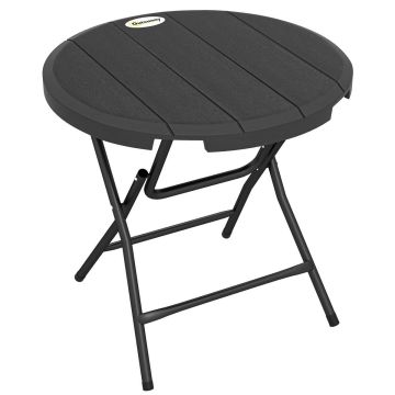 Folding outdoor table Outsunny 80x80x73cm., black
