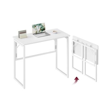 Folding desk VASAGLE, White, 80 × 40 × 74 cm