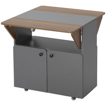 Folding dining table, with cabinet, 70 × 75 × 83 cm