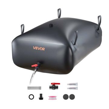 Składany worek na wodę VEVOR WSB-330L-Czarny, 330 l, Czarny, 121 × 81,5 × 37 cm