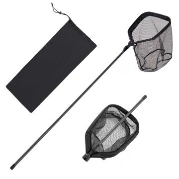 Folding fishing pole VEVOR DT-004, 3-section telescopic handle, Black, 63 × 30 × 2 cm