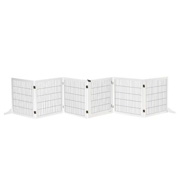 Folding dog gate, 6 panels, 432 × 36 × 70 cm