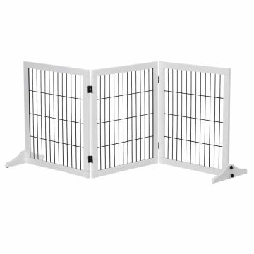Dog enclosure PawHut 185x36x71cm., white/black