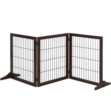 Dog enclosure PawHut 185x36x71cm., brown