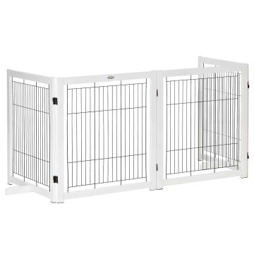 Dog enclosure PawHut 305x35.5x82cm., white/black