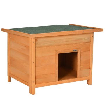 Dog kennel PawHut 82x58x58cm., light brown/dark green