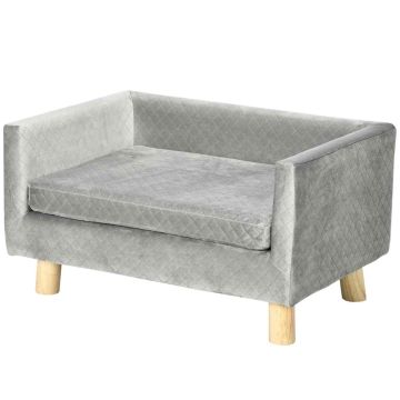 Dog bed PawHut 64x45x36cm., gray/light brown