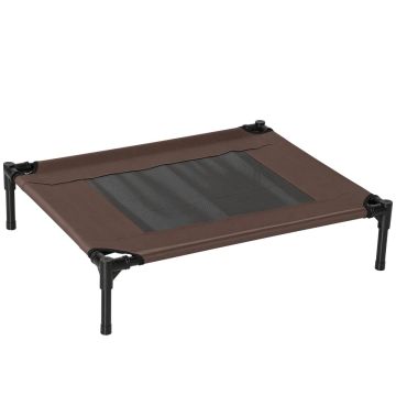 Legowisko dla psa PawHut 76x61x18cm, brązowo-czarne