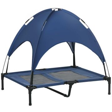 Dog bed PawHut 92x76x90cm., blue/black
