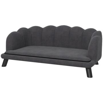 Dog bed PawHut 98.5x60.5x35.5cm., dark gray/black