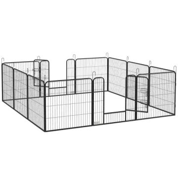 Ogrodzenie dla psa firmy 12 PawHut 80x80cm, czarne