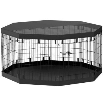 Wybieg dla psa PawHut 159x159x76cm, czarny