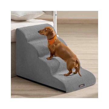 Schody dla psa Feandrea, 2 stopnie, szare, 40 × 50 × 72 cm