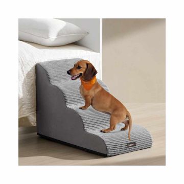 Schody dla psa Feandrea PPS004G01, 4 stopnie, szare, 72 × 40 × 50 cm