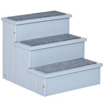Schody dla psa PawHut 40,5x44,5x38cm, szare