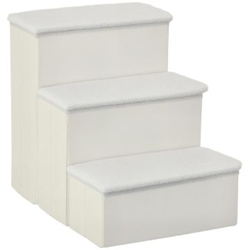 Schody dla psa PawHut 40x54x48cm, białe