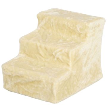 Schody dla psa PawHut 46x35x35cm., beżowe