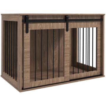 Dog cage, Brown, 98 × 61 × 58 cm