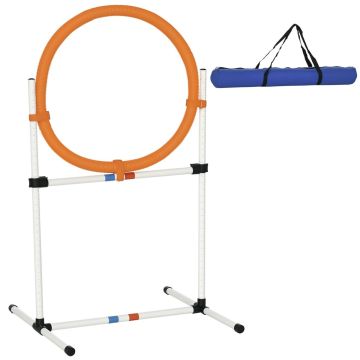 Dog jumping ring PawHut 74.5x66x91cm., white/orange