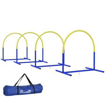 Dog training set of 4 pieces PawHut 88x64x95cm., blue/yellow