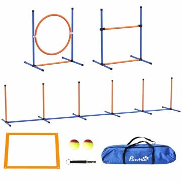 PawHut dog training set, blue/orange