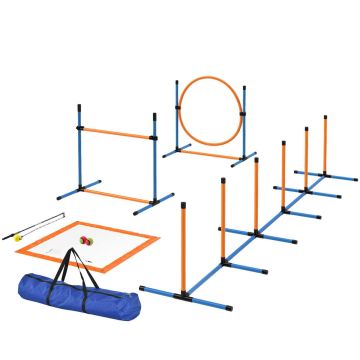 PawHut dog training set, blue/orange
