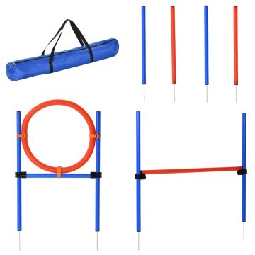 PawHut dog training set, blue/red