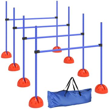 Dog agility set, 4 obstacles, 124 × 19.5 × 103 cm