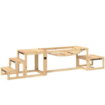 Dog agility bridge PawHut 120x50x56cm., light brown