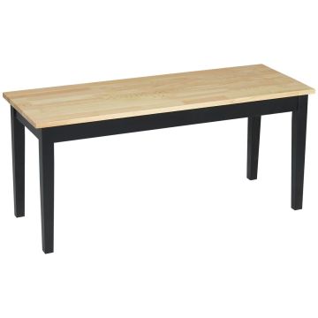 Ławka Homcom 102x36x45cm, czarno-jasnobrązowa