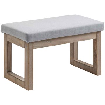 Ławka Homcom 68x38x42cm, szara/jasnobrązowa