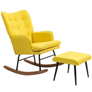 Fotel bujany Homcom z podnóżkiem, różne kolory