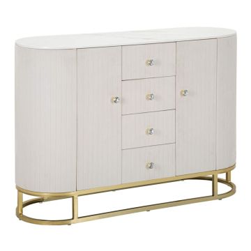 Szafka pokojowa Montpellier, 2 drzwi, 4 szuflady, 120 × 85 × 40 cm