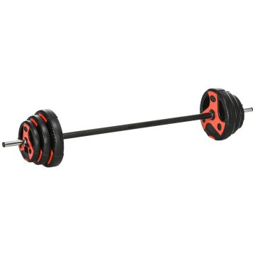 Weight and barbell set Sportnow, black/red