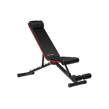 Weight bench with headrest SWB803R01, black/red