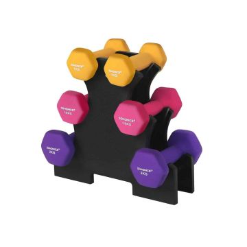 Dumbbell set with stand SYL609B02 2x1kg 2x1.5kg 2x2kg