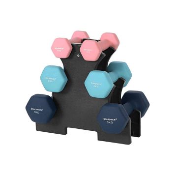 Dumbbell set with stand 2x1kg 2x2kg 2x3kg